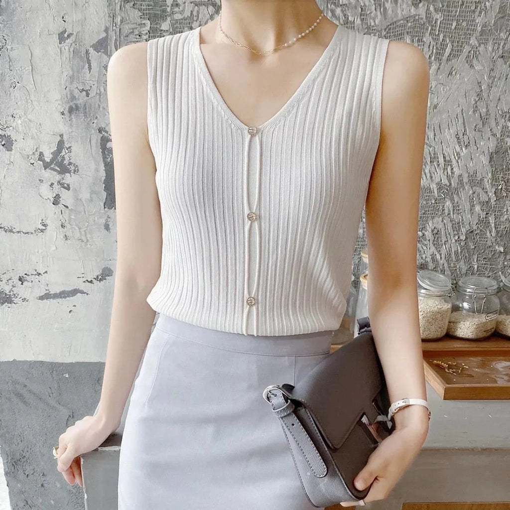 Chic Elegant Sleeveless Vintage Women's Summer Sling