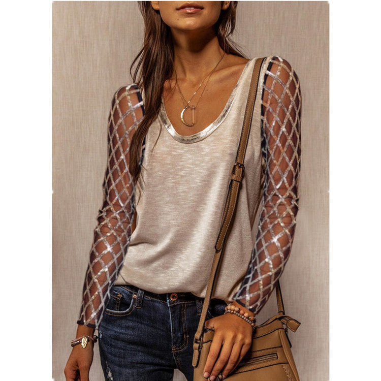 Urban Casual Long-Sleeved Loose Solid Color Top