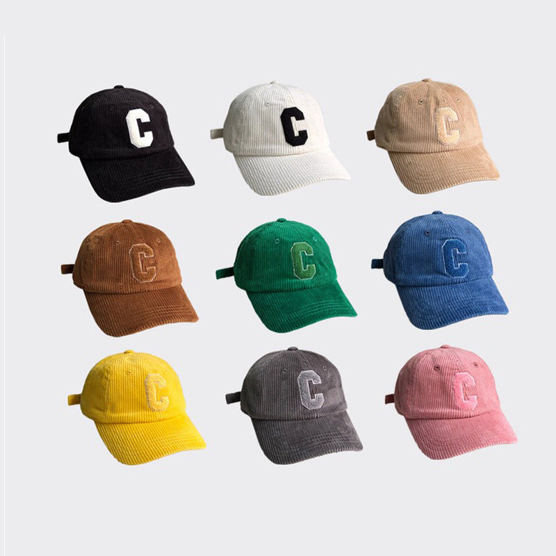 Fashion C Letter Corduroy Baseball Cap