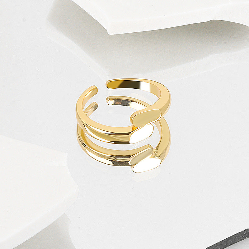 Korean Style Simple Lines Women's Ring
