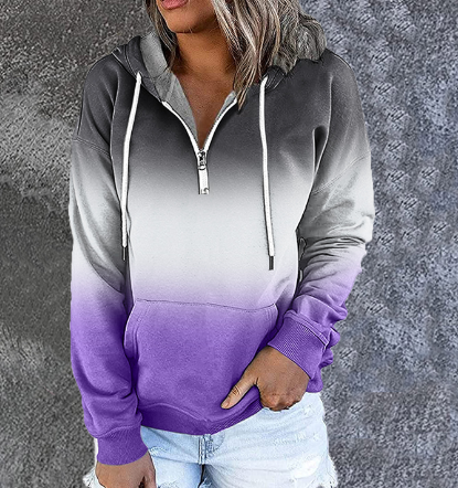 Hooded Drawstring Long Sleeve Sweatshirt for Women