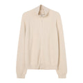 Lapel Zipper Cardigan Sweater for Women - Loose Knit