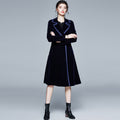 Ladies Long Trench Coat with Skirt Jacket
