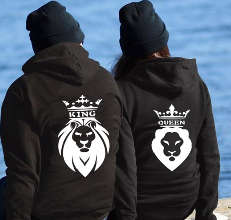 Lion Pattern Hooded Sweater for Men and Women