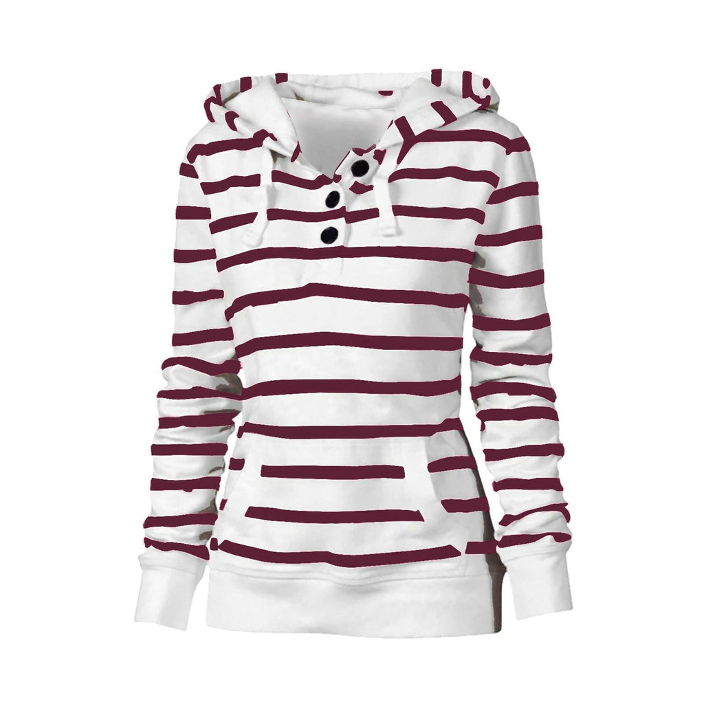 Women's Casual Long-Sleeved Hooded Sweatshirt