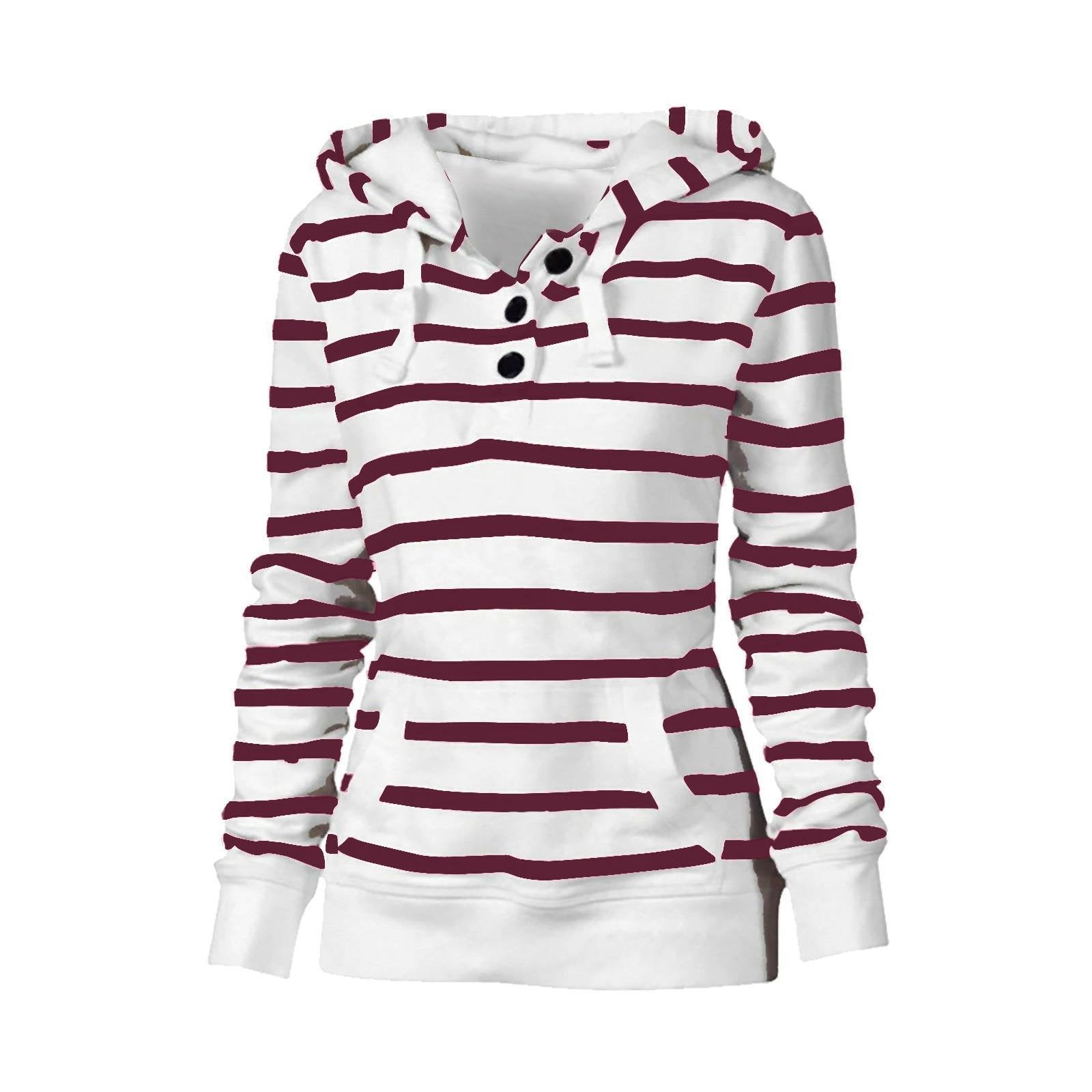 Women's Casual Long-Sleeved Hooded Sweatshirt