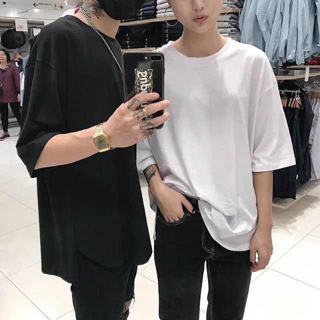 Korean Casual Oversized Short Sleeve T-Shirt for Couples