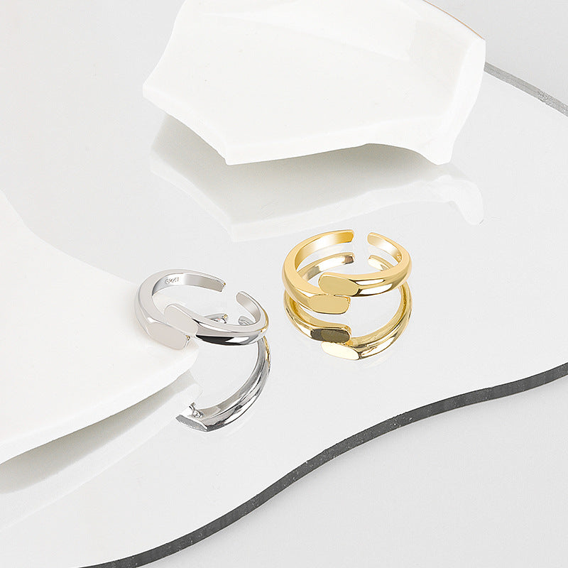 Korean Style Simple Lines Women's Ring