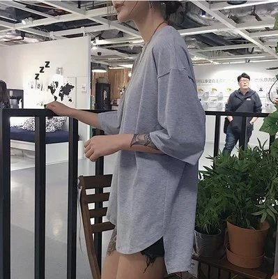 Korean Casual Oversized Short Sleeve T-Shirt for Couples