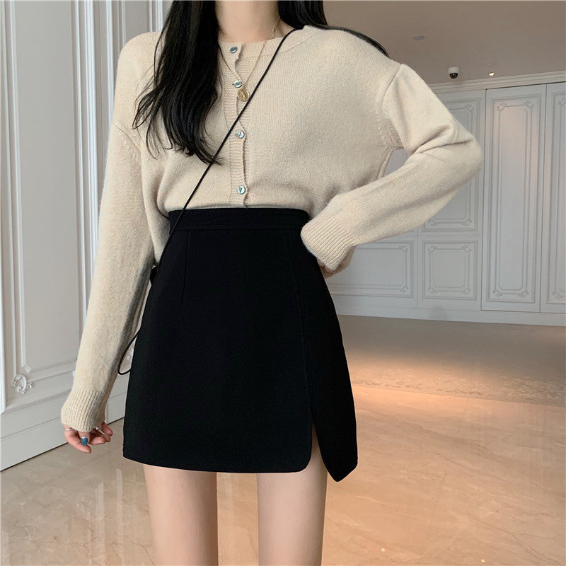 High Waist A-line Slim Short Skirt Fashion Design
