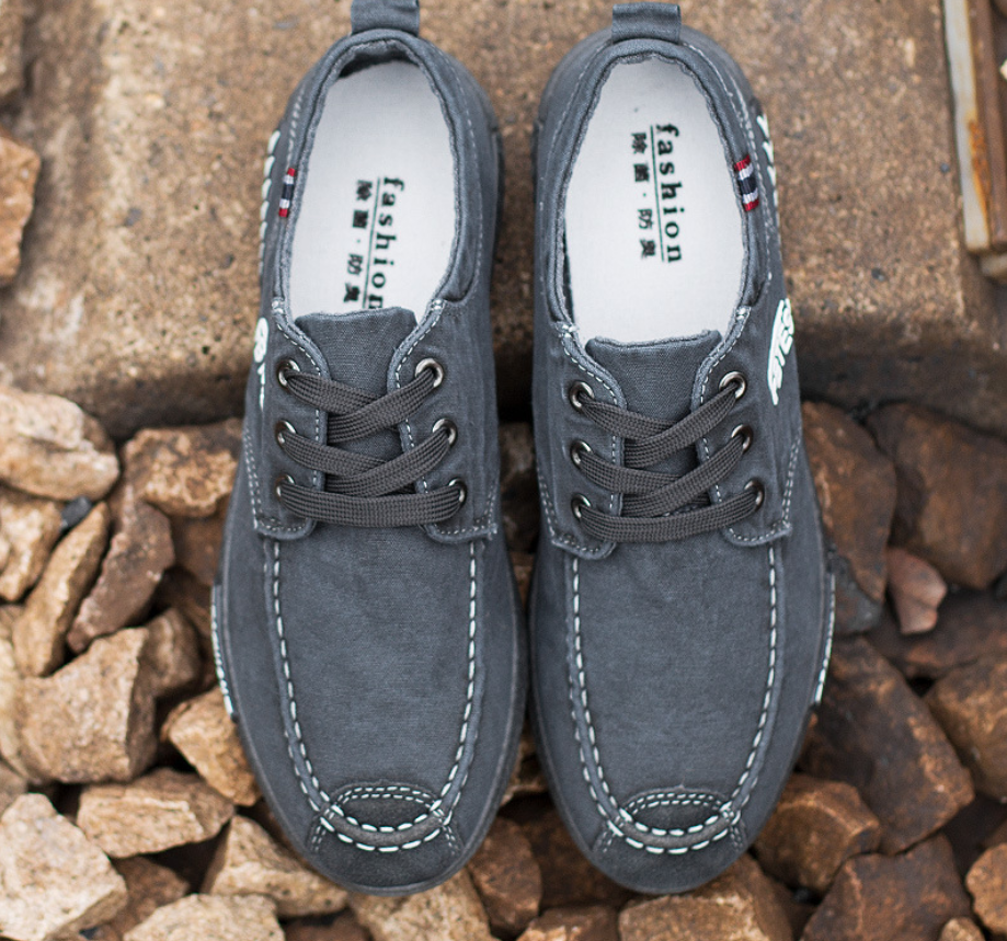 Men's Breathable Canvas Low-Top Sneakers (Beijing Style)