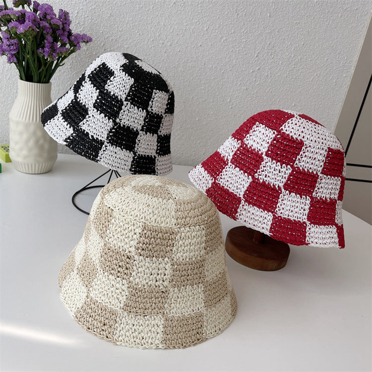 Handmade Women's Coarse Wool Knitted Fisherman Hat