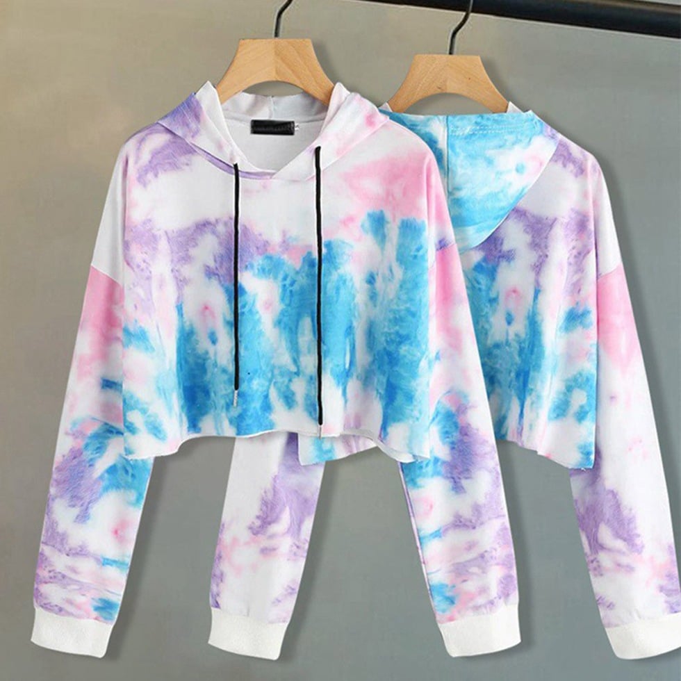 Creative Colorful Long Sleeve Sports Hoodie for Women