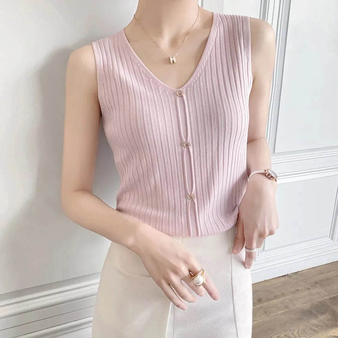 Chic Elegant Sleeveless Vintage Women's Summer Sling