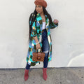 Colorful Woolen Coat for Women with Fashion Lapel