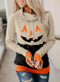 Thumb Pullover Round Neck Long Sleeve Women's Top