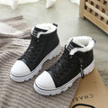 Warm High-Top Leather Winter Shoes with Cotton Lining