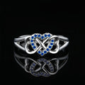 Women's Love Heart-shaped Micro-inlaid Ring