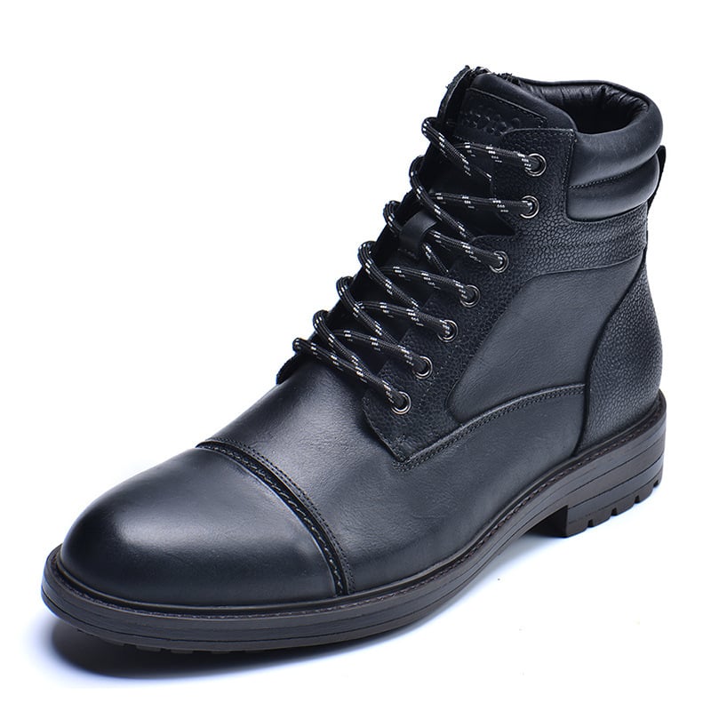 Men's Top Layer Cowhide Leather Fashion Boots