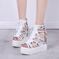 Floral Fish Mouth Women's Sandals with Trifle Bottom