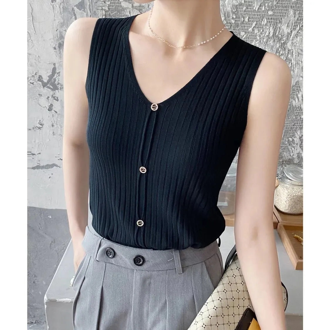 Chic Elegant Sleeveless Vintage Women's Summer Sling