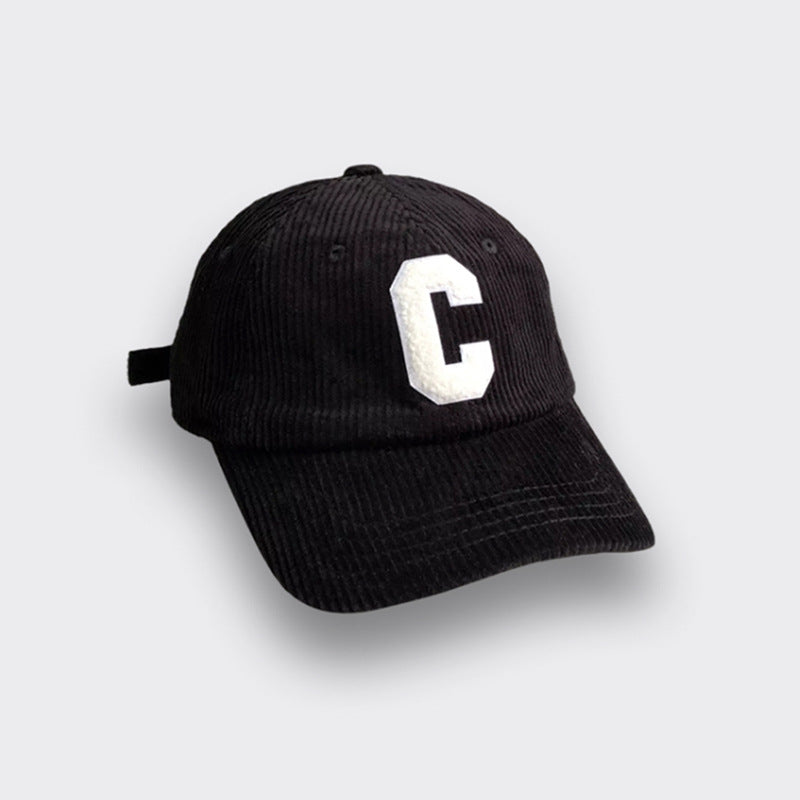 Fashion C Letter Corduroy Baseball Cap