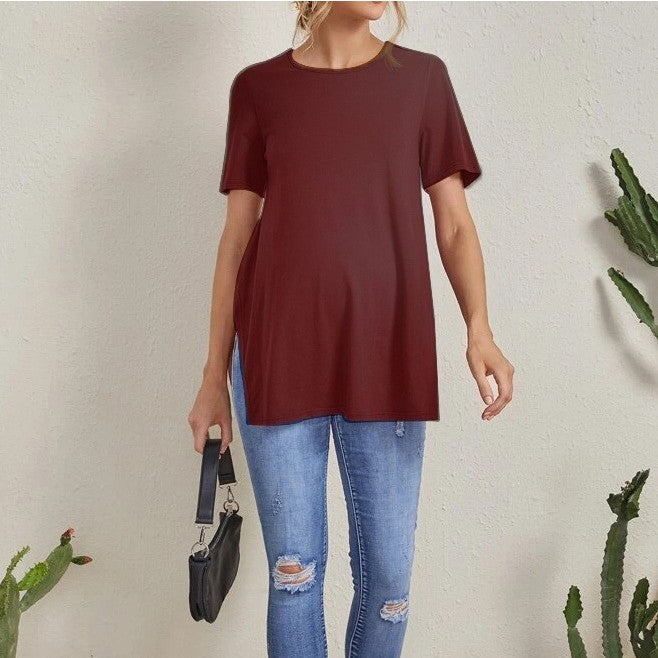 Women's Casual Loose Fit Maternity Short Sleeve Tee