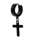 Unisex Punk Stainless Steel Cross Earrings