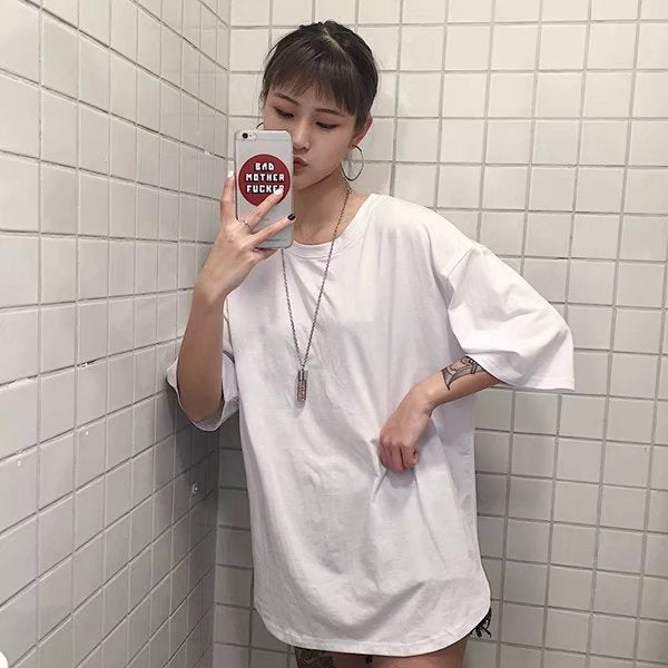 Korean Casual Oversized Short Sleeve T-Shirt for Couples