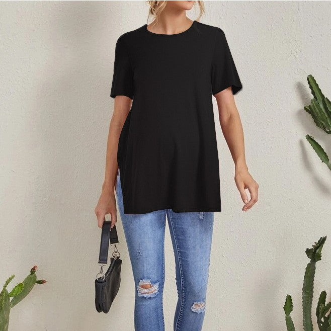 Women's Casual Loose Fit Maternity Short Sleeve Tee